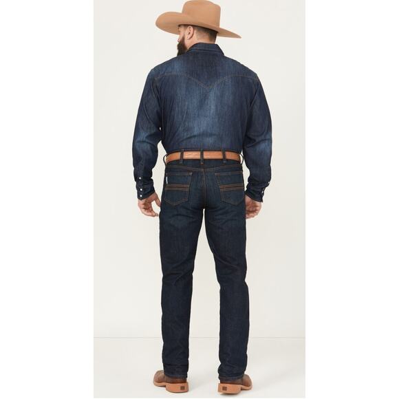Cinch Men's Slim Fit Silver Label Dark Stone Jeans 33x32 MB98034002 IND - Picture 2 of 5